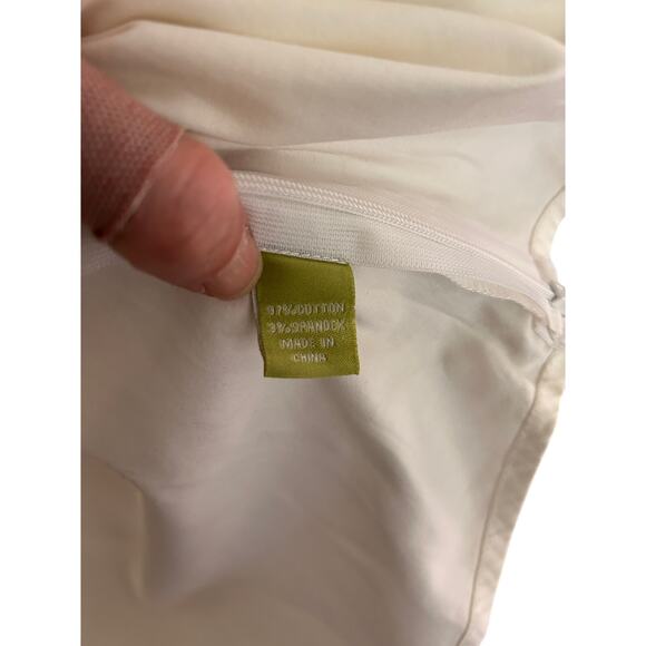 Elizabeth McKay Top Womens 2 Creamy White Ruffle Neck Toggle Button Classic - Picture 7 of 10